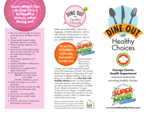 Dine Out With Healthy Choices