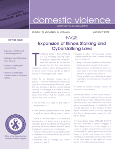 Expansion of Illinois Stalking and Cyberstalking Laws