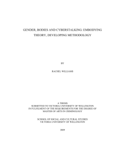 GENDER, BODIES AND CYBERSTALKING: EMBODYING THEORY