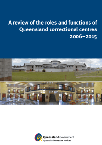 A review of the roles and functions of Queensland correctional