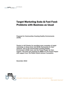 Target Marketing Soda & Fast Food