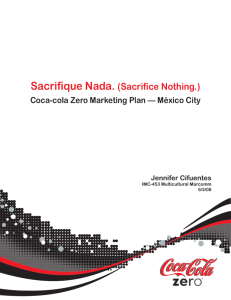 Coca-cola Zero Marketing Plan - Jennifer Cifuentes