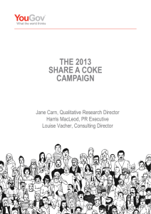 The 2013 Share a Coke Campaign