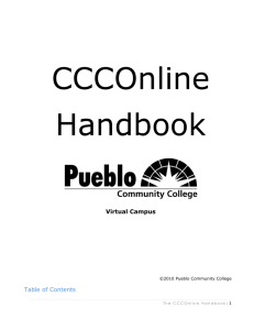 CCCOnline Handbook - Pueblo Community College