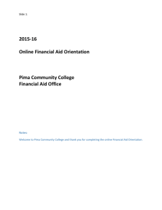 2015-16 Online Financial Aid Orientation Pima Community College