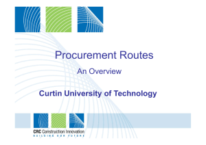 Procurement Routes - Construction Innovation