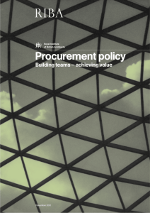 Procurement policy - Royal Institute of British Architects