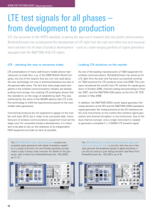 LTE test signals for all phases – from development to production
