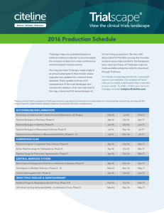2016 Production Schedule