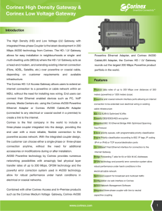 Corinex High Density and Low Voltage Gateway