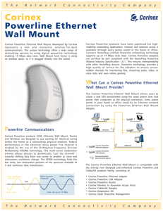 Corinex Powerline Ethernet Wall Mount - Syd-Com