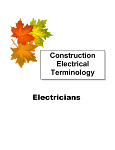 Construction Electrical Terminology Electricians