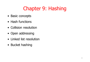 Table and Hashing