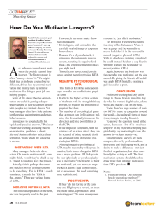 How Do You Motivate Lawyers?