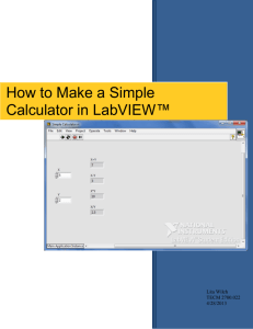 How to Make a Simple Calculator in LabVIEW - Lita's E