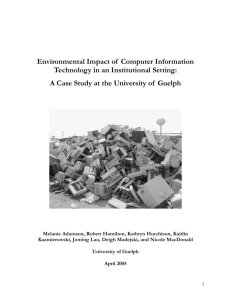 Environmental Impact of Computer Information Technology in an