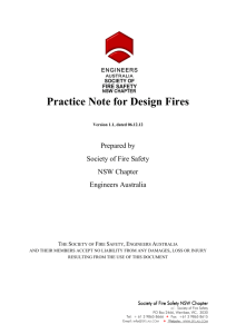 Practice Note for Design Fires