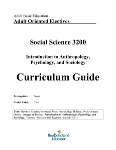 Social Science 3200 Curriculum Guide