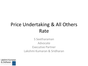 Price Undertaking & All Others Rate