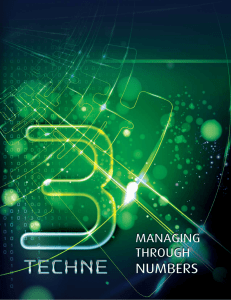 Techne: Managing through Numbers Vol. 3 No. 1