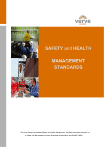 SAFETY and HEALTH MANAGEMENT STANDARDS