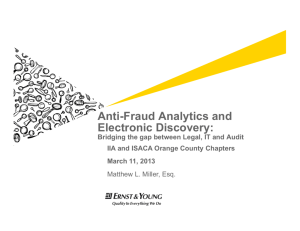 Anti-Fraud Analytics and Electronic Discovery