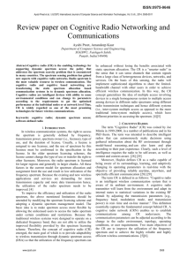 Review paper on Cognitive Radio Networking and Communications