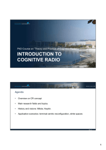 Introduction to Cognitive Radio