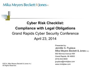 Jennifer Puplava - Grand Rapids Cyber Security Conference.