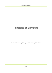 Principles of Marketing - Distant Production House University