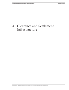 4. Clearance and Settlement Infrastructure