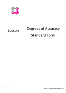 Notes for Degrees of Accuracy