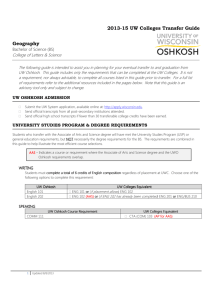 Geography BS - UW Oshkosh Undergraduate Admissions