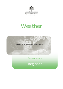 Weather - Distance Learning for the AMEP