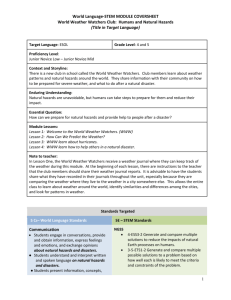 World Language-STEM MODULE COVERSHEET World Weather