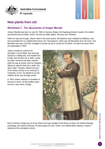 Worksheet 3- The discoveries of Gregor Mendel PDF