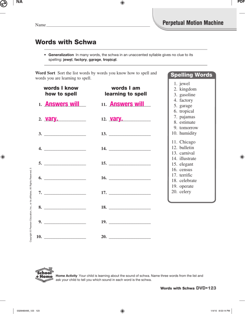 Types a schwa on word