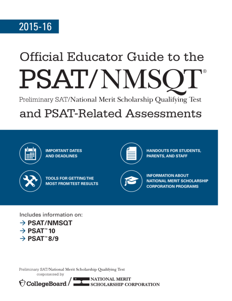 Official Educator Guide to the PSAT/NMSQT and PSAT