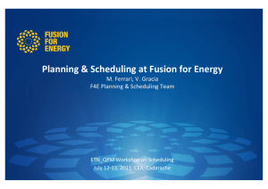 F4E P&S @ ETN_QPM Workshop on Scheduling 12_13-Jul