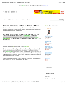 Hack your friend by using BackTrack 5