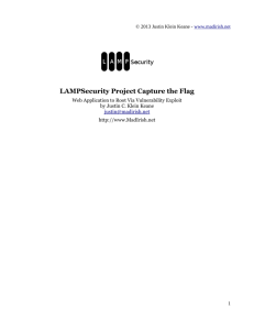 LAMPSecurity Project Capture the Flag
