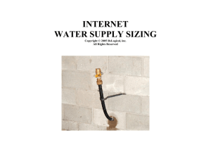 INTERNET WATER SUPPLY SIZING