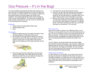 Gas Pressure – It's in the Bag!