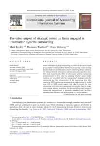 The value impact of strategic intent on firms engaged in information