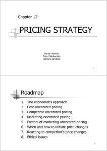 PRICING STRATEGY