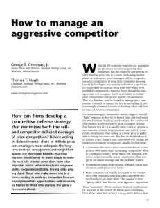 How to Manage an Aggressive Competitor