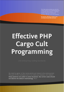 Effective PHP Cargo Cult Programming - include