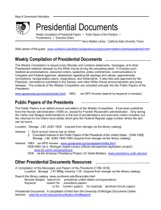 Presidential Documents - California State University, Fresno