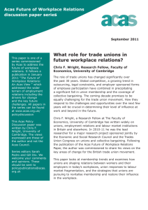What role for trade unions in future workplace relations?