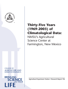 Thirty-Five Years (1969-2003) of Climatological Data: NMSU's